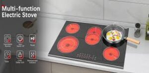 Karinear 30 Inch Electric Cooktop 4 Burners